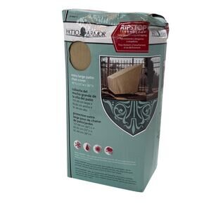 SureFit Patio Furniture Chair Cover Beige 40x33x36 Water Resistant NOS